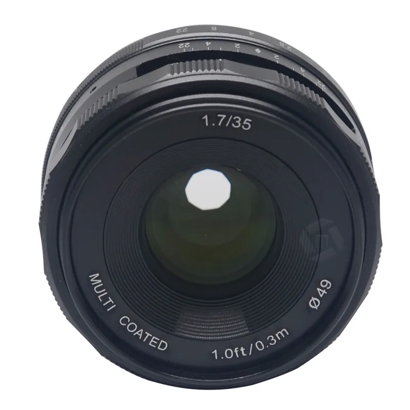 Mcoplus Meike 35 мм f1.7 Prime фиксированный ручной фокусный объектив для Fujifilm X