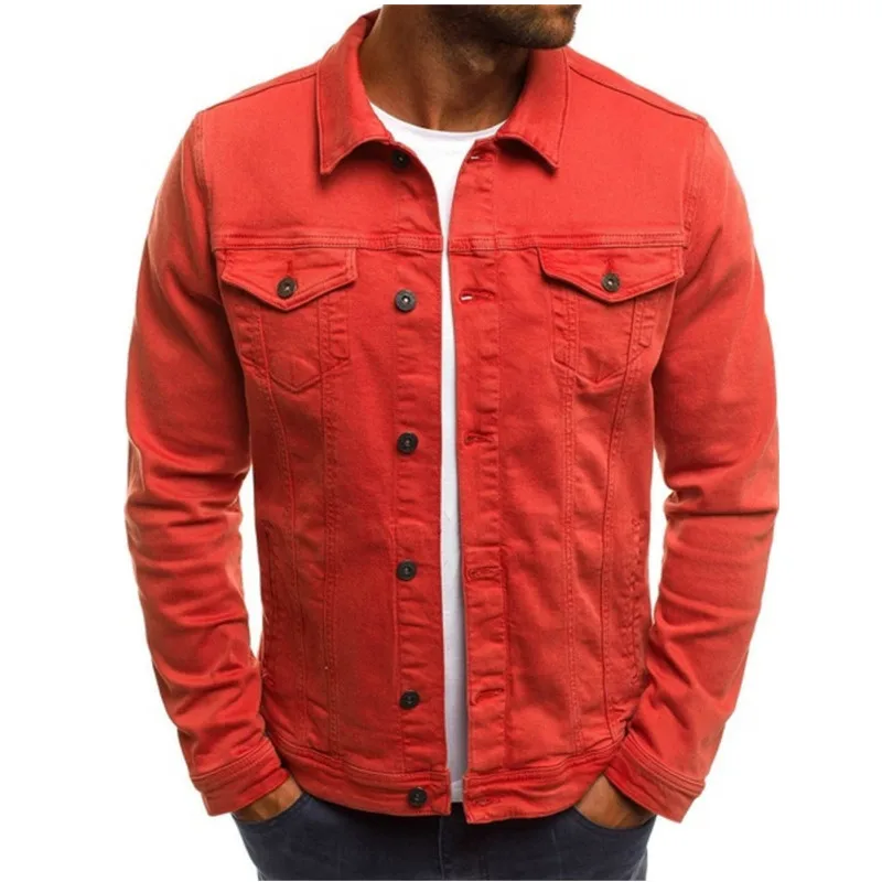 

Drop Shipping 2019 Men's Denim Jacket Fashion Jeans Jackets Slim Fit Casual Streetwear Vintage Men Jean Outwear