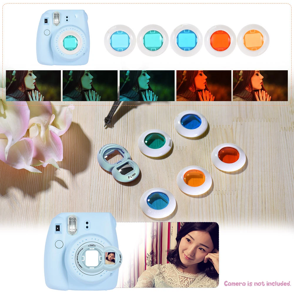 Чехол для Камеры Andoer 14 в 1 аксессуары Fujifilm Instax Mini 8 + 8s 9 наклейка на ремешок фильтр