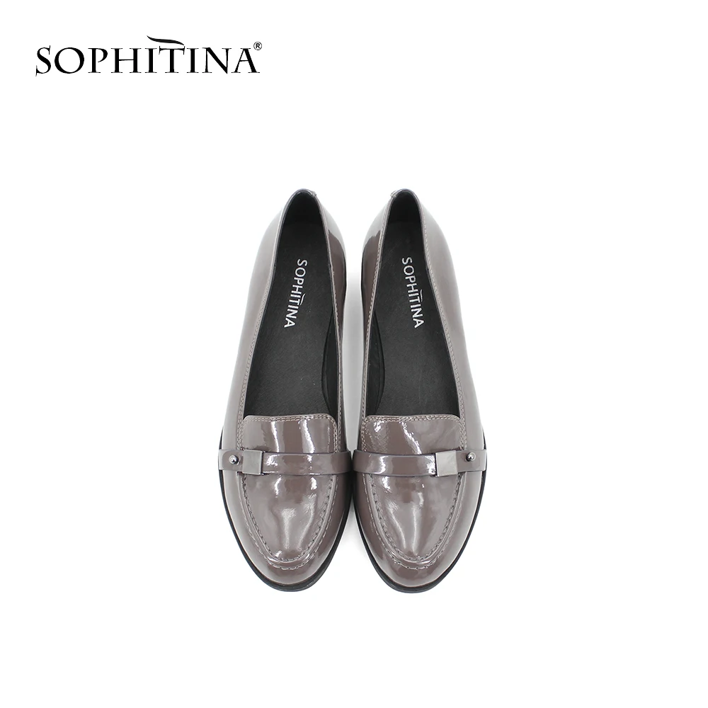 SOPHITINA/Брендовые повседневные туфли-лодочки однотонные женские туфли на низком