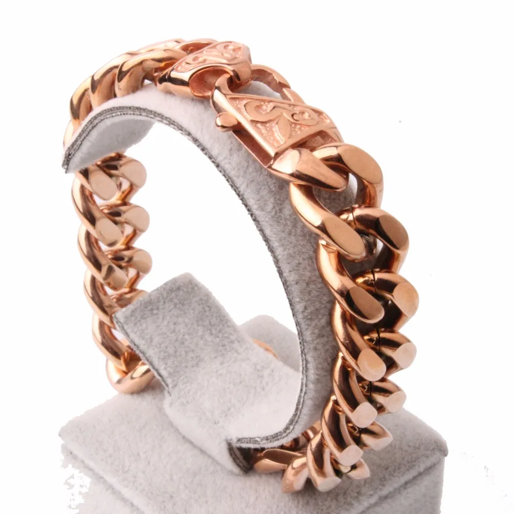 Top Deasign пять цветов из нержавеющей стали 316L панцирный браслет-цепочка мужские модные браслеты в стиле хип-хоп 7-40 дюймов