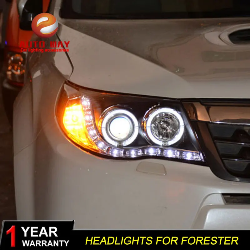 Высококачественный чехол для автомобиля для Subaru Forester 2008-2012 фары светодиодный фары DRL Объектив Двойной Луч Ксенон