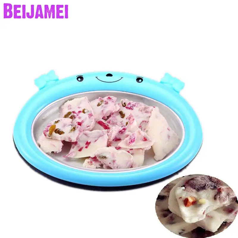 Beijamei Бытовая DIY Мини жареные льда без электричества йогуртов домашний Мороженое решений цена|Мороженицы| |