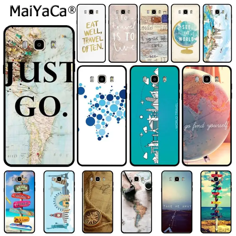 Для путешествий в карта мира планы чехол для сотового телефона samsung j2pro j6 j7 2017 j8 note5