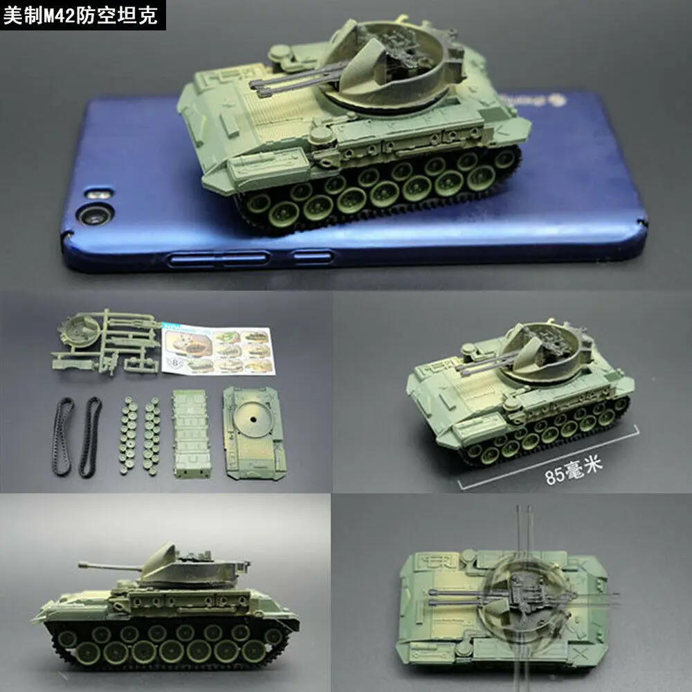 M42 ANTI-SIRCRAFT 1/72 4D Танк Модель для сборки комплект T72-M1 JSU-152 M1 Пантера II битва колесница серии мировой войны Танк Игрушка модель - Цвет: M42 ANTI-SIRCRAFT
