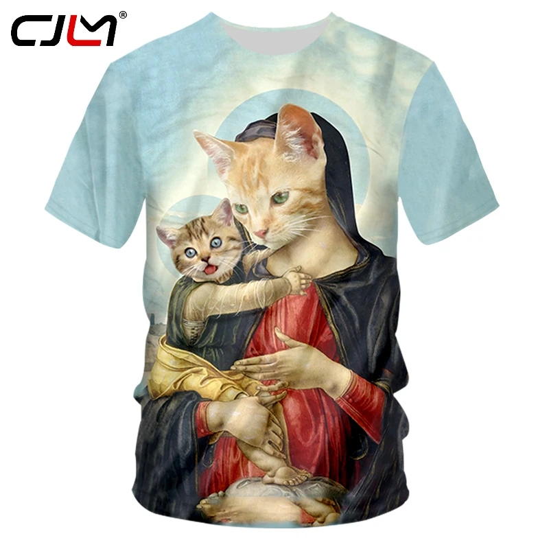 

Футболка CJLM, Мужская/Женская, повседневная, с 3d принтом, Волшебник лап, Destry, кот, волнующий Кот, футболка с коротким рукавом, Прямая поставка, ...