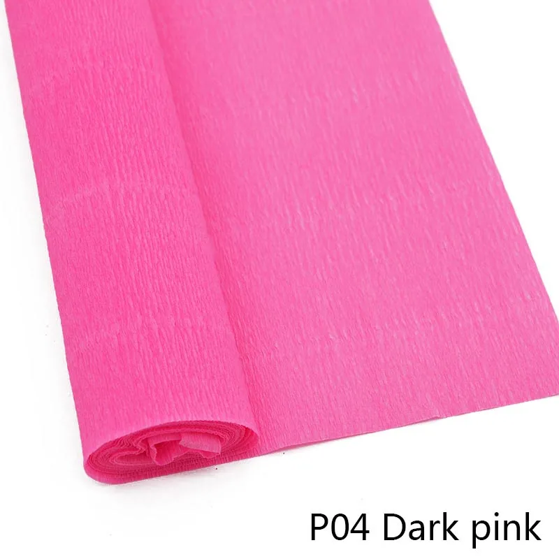 dark pink 2,5 м DIY гофрированная бумага для изготовления цветов Упаковка цветов упаковочный материал ручная работа оберточная бумага рулон Ремесло Декор - Цвет: dark pink
