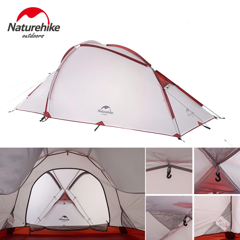 Naturehike Hiby семейный тент 20D силиконовая ткань водонепроницаемый Двухслойный 3 человека 4 сезона палатка одна комната один зал