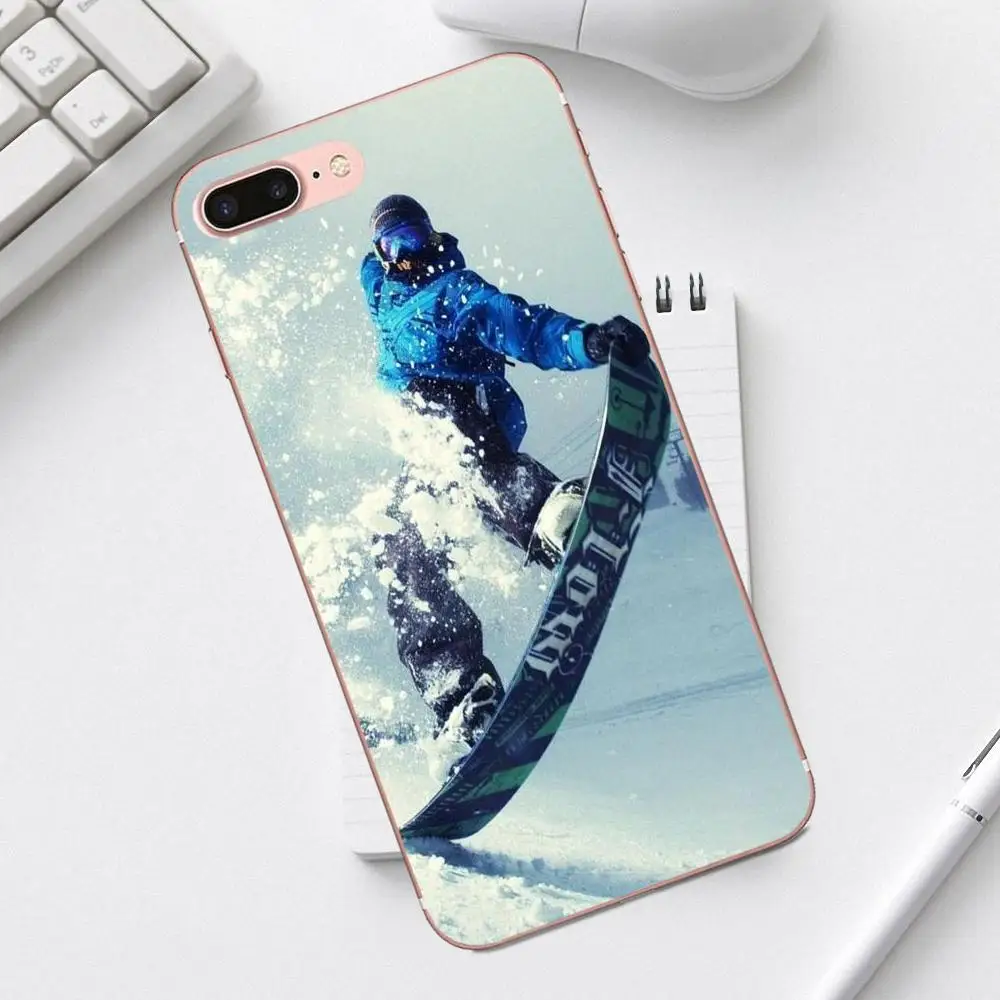 Soft TPU Phone Cases Enjoy Snow Or Die Ski Snowboard For Galaxy Alpha Core Prime Note 4 5 8 S3 S4 S5 S6 S7 S8 S9 mini edge Plus | Мобильные
