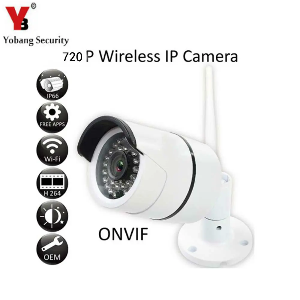 YobangSecurity наружная WiFi домашняя камера безопасности Всепогодная 720p CCTV ночное