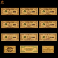 10pcslot us 1918 edition 10000 dollar money 24k gold foil banknote currency paper replica banknote collections gift