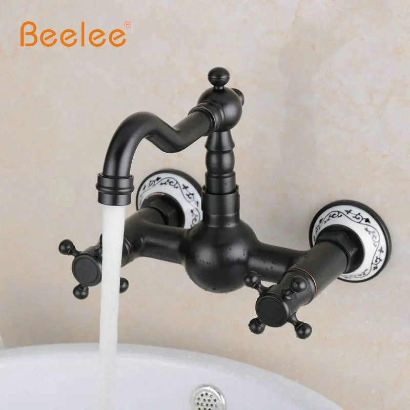 Beelee BL6056B-1 бронзовый кран для кухонной раковины настенный смеситель вращающийся