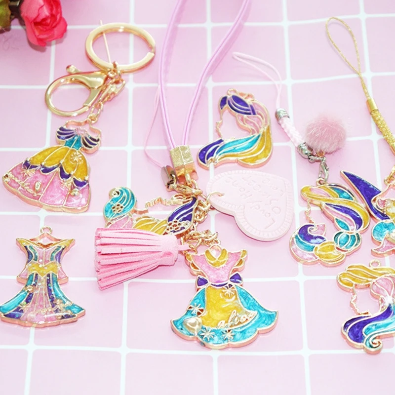 8 шт. Юбки принцессы рамка Подвеска ободок Установка Кабошон Установка УФ смола Шарм ювелирные изделия DIY рамка Подвески рождество