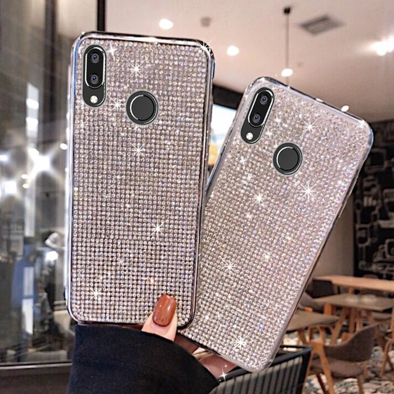 KaiNuEn Роскошный Блестящий Алмазный чехол для телефона etui, чехол, чехол для huawei nova 3 3i 3e nova 3 i e girl, украшения, силиконовые аксессуары