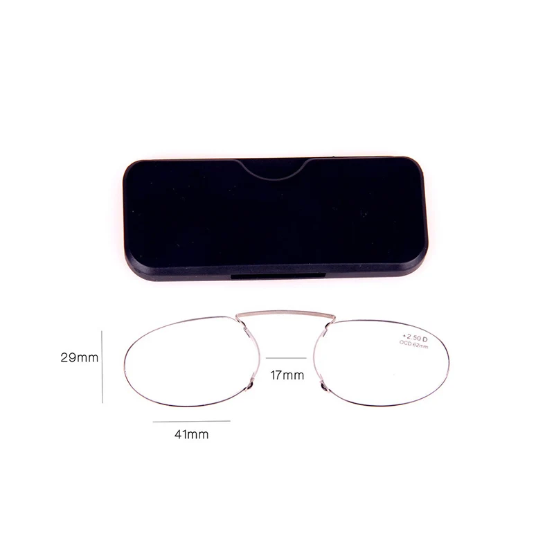 Zilead, портативные очки для чтения с зажимом для носа, ультралегкие, SOS Pince Nez, оптические очки для дальнозоркости для мужчин и женщин+ 1,0+ 1,5+ 2,0+ 2,5+ 3,5