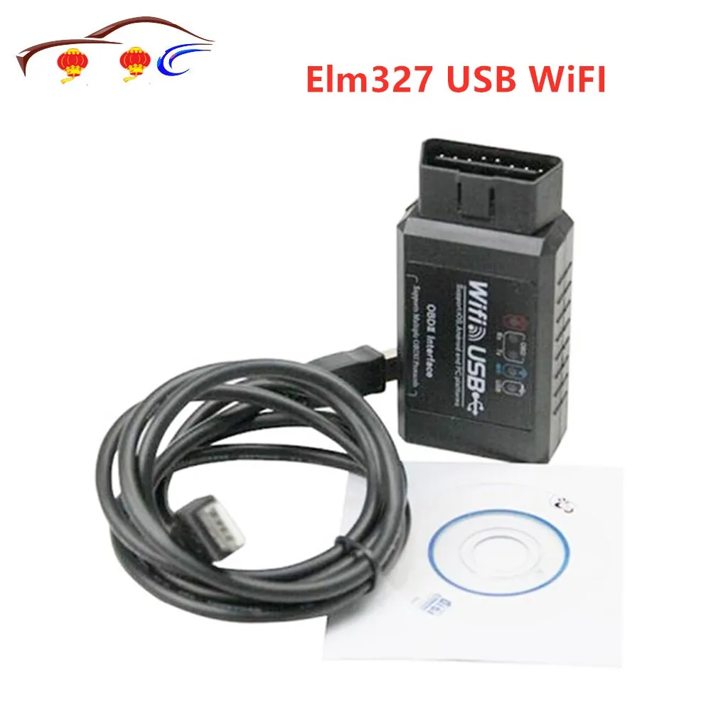 

Супер ELM327 Wi-Fi USB OBD2 OBD сканер диагностический инструмент высокое качество ELM 327 V1.5 Wi-Fi OBD ii считыватель кодов Android/IOS