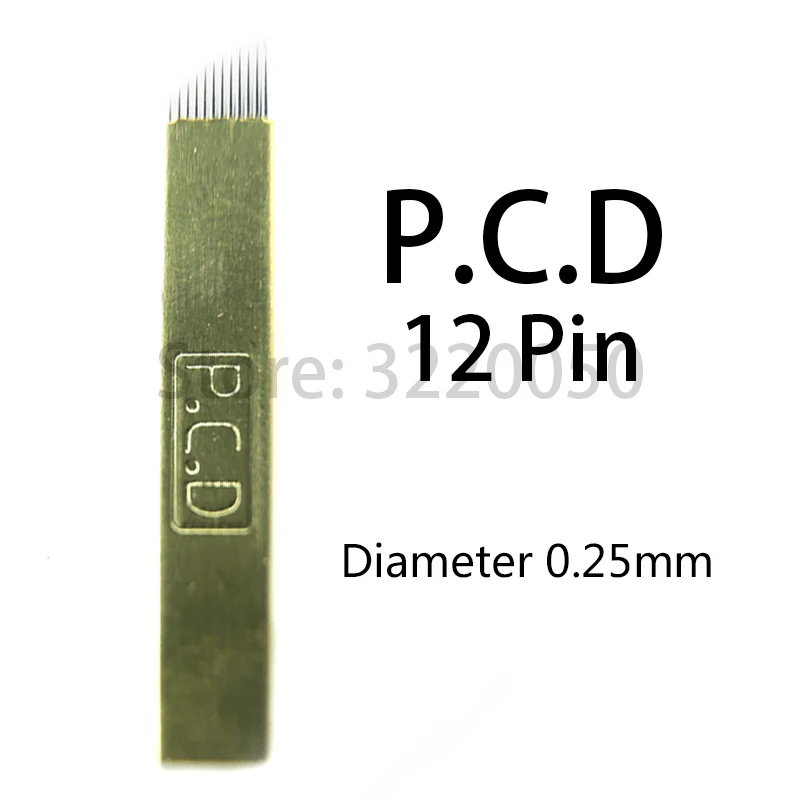 500 шт. PCD 12/14 шпильки 12/14U Lamina Nano Blade Премиум жесткий 0,25 мм постоянный макияж микроволокна иглы для Tobori Pen