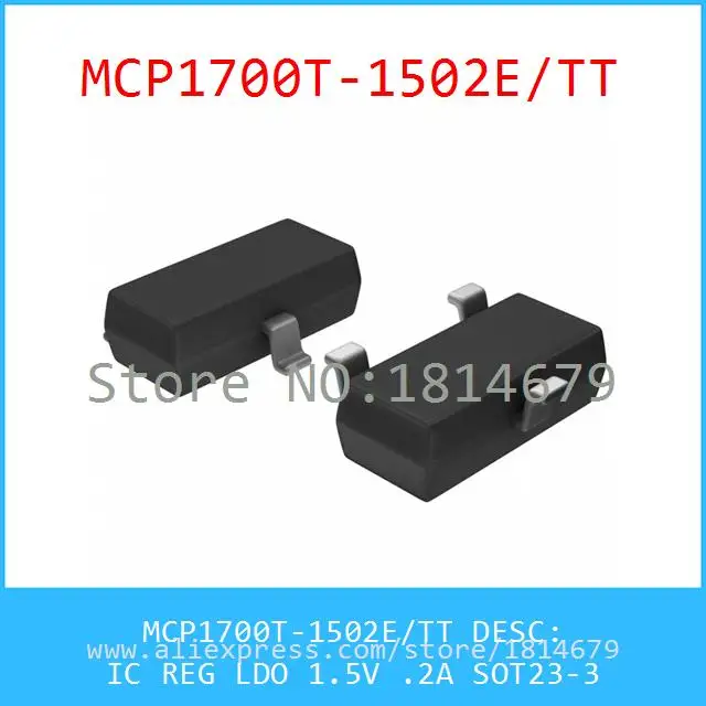 Бесплатная Доставка 5 Шт./лот MCP1700T 1502E/TT IC REG LDO 1.5 В. 2A SOT23 3 1502E 1700 MCP1700|ldo noise|ldo regulatorldo