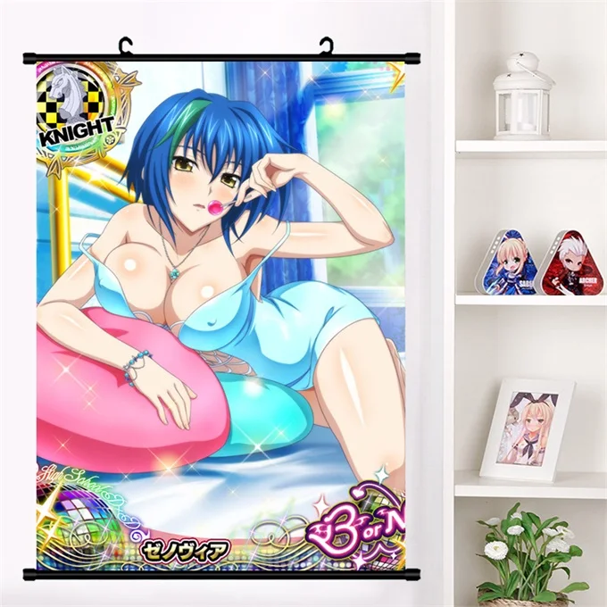 S Аниме старшеклассница DxD Ravel Phoenix Rossweisse настенные свитки Фреска плакат мультфильм свиток Живопись Домашнее Искусство украшение холст стены - Цвет: S