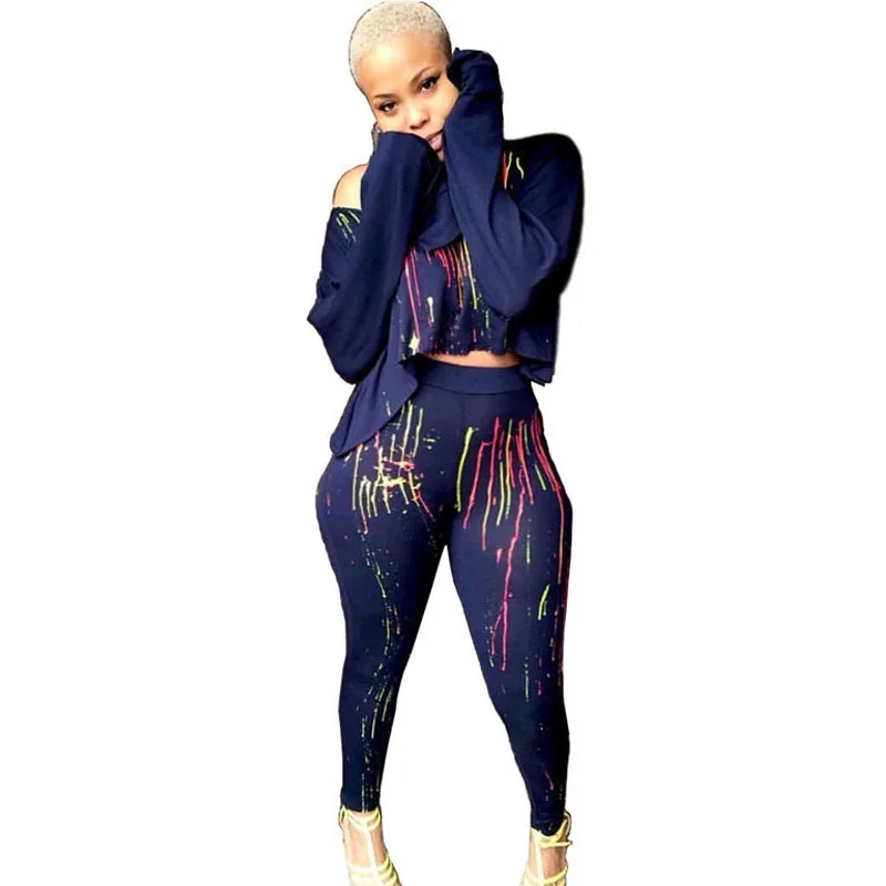 Женский спортивный комплект из двух предметов для фитнеса свободный свитер с