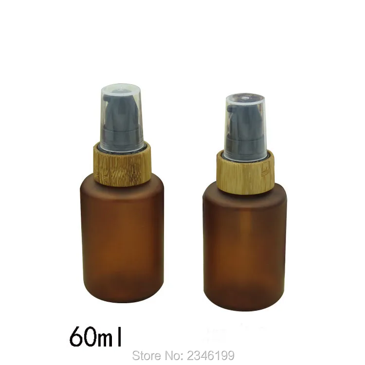 60 мл 20 шт/партия матовые коричневые пустые бутылки для лосьона пластиковый