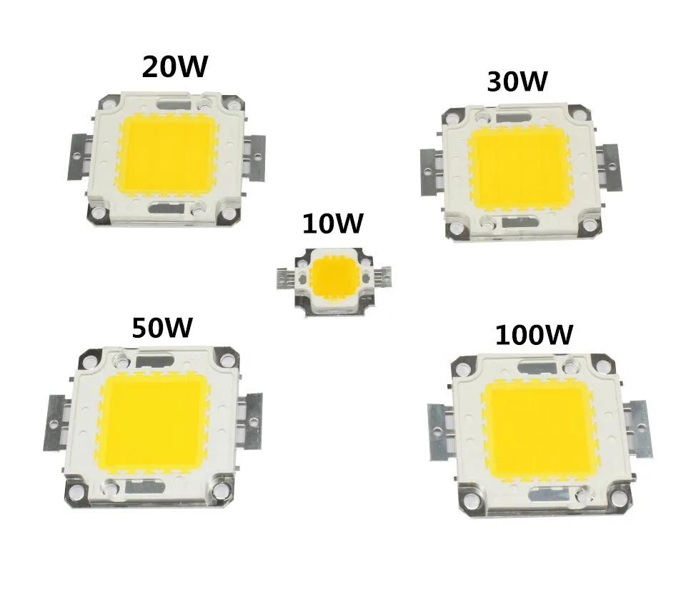 Теплый белый 10 Вт 20 30 50 100 Светодиодный светильник чип DC 12V 36V COB Интегрированный