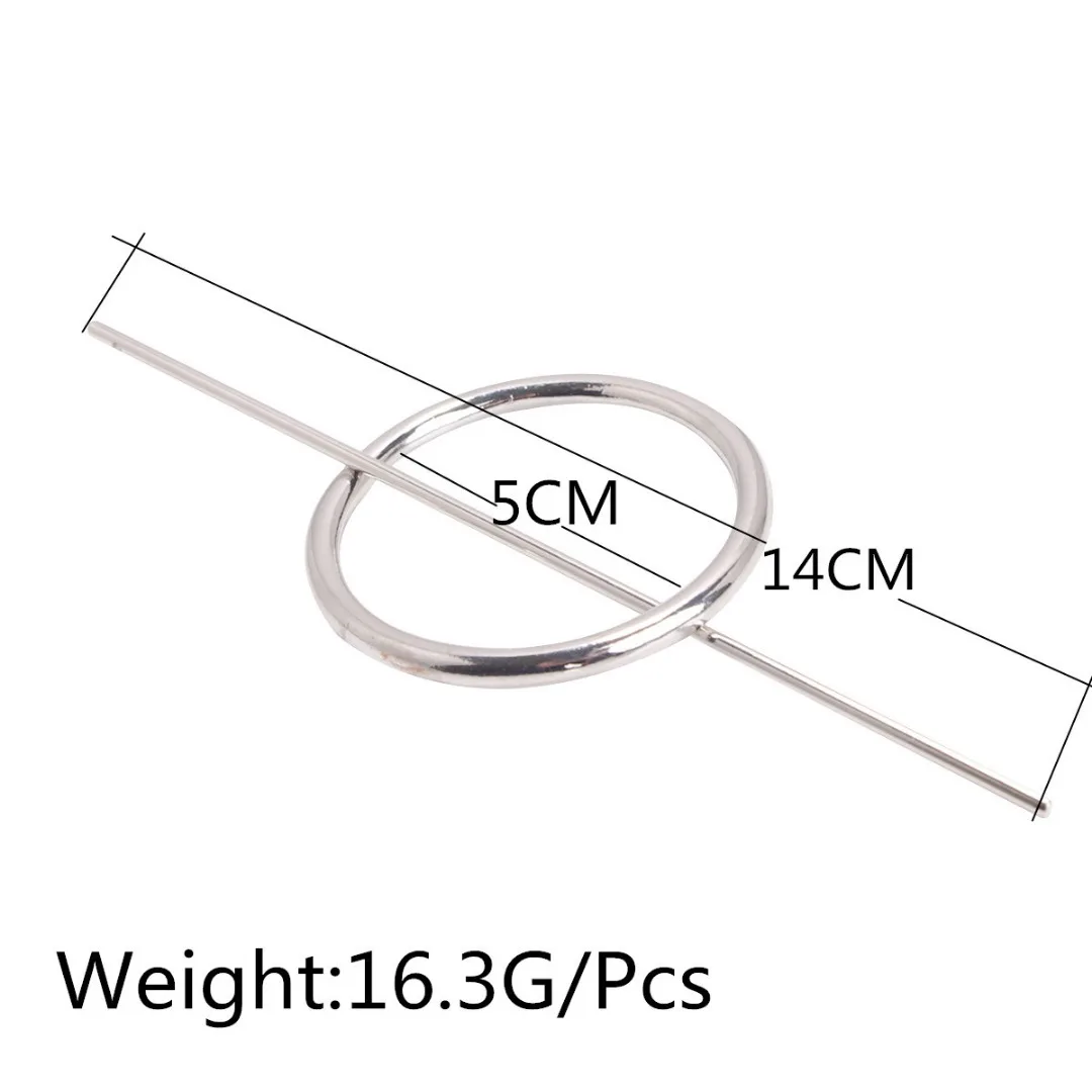 Fashion hair accessories geometric round hollow hairpin headwear circle jewelry |