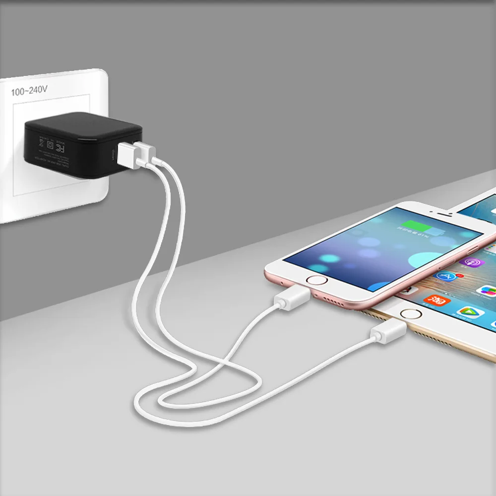 DEYF США Quick Charge 3 0 30 Вт 2-Порты и разъёмы USB Wall Зарядное устройство для Galaxy S8/S7/edge mSmart