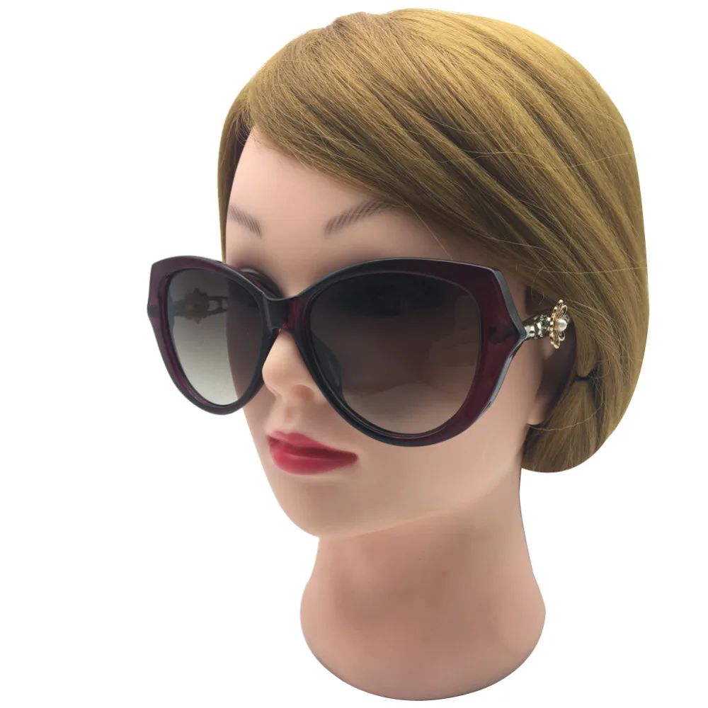 Женские солнцезащитные очки очаровательные винтажные элегантные с украшением в