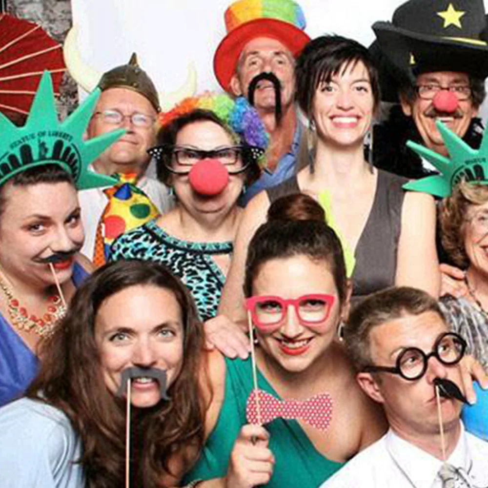 ZOPHIL 31 шт. Свадебные украшения Photobooth реквизит Photo Booth курица вечерние Happy День