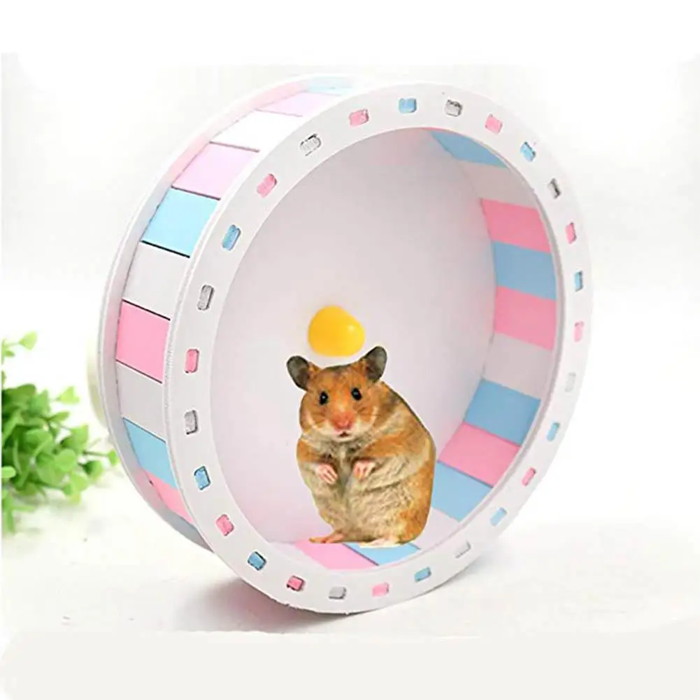 TPFOCUS DIY Тихая яркий Цвета упражнения питомца рабочего колеса игрушка для золотистый хомяк мелких домашних животных игрушки аксессуары