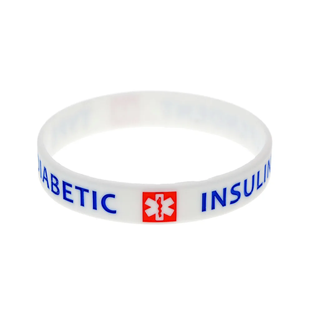 OBH 1 шт. тип диабетический инсулиновый зависимых Wristband силикона для взрослых