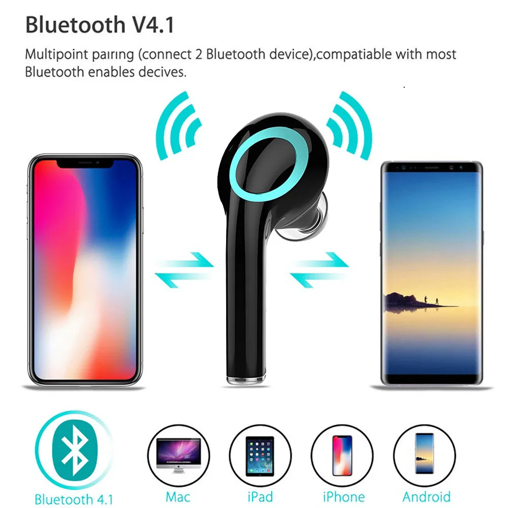 I17 мини наушники Беспроводной Bluetooth гарнитура стерео спортивные бас bluetooth наушник