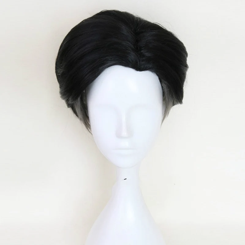 30 см мужской короткий черный серый смешанный синтетический парик YURI! On ICE Отабек