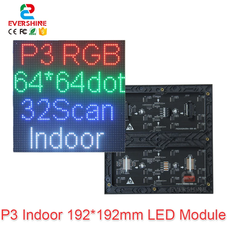 HD P3 SMD2121 полноцветный рекламный медиа светодиодный модуль дисплея 64x64 пикселей