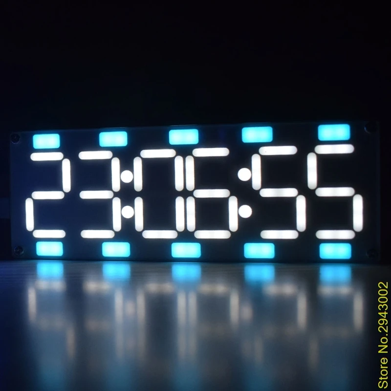 2020 Новый DIY большой экран 6 значный двухцветный светодиодный комплект часов с