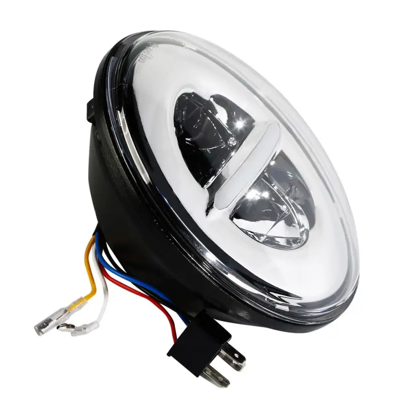 Мотоцикл 5-3/4 5,7" Круглый проектор светодиодный налобный фонарь для Harley Touring модели Dyna Bad Boy Softail Sportster 883 1200