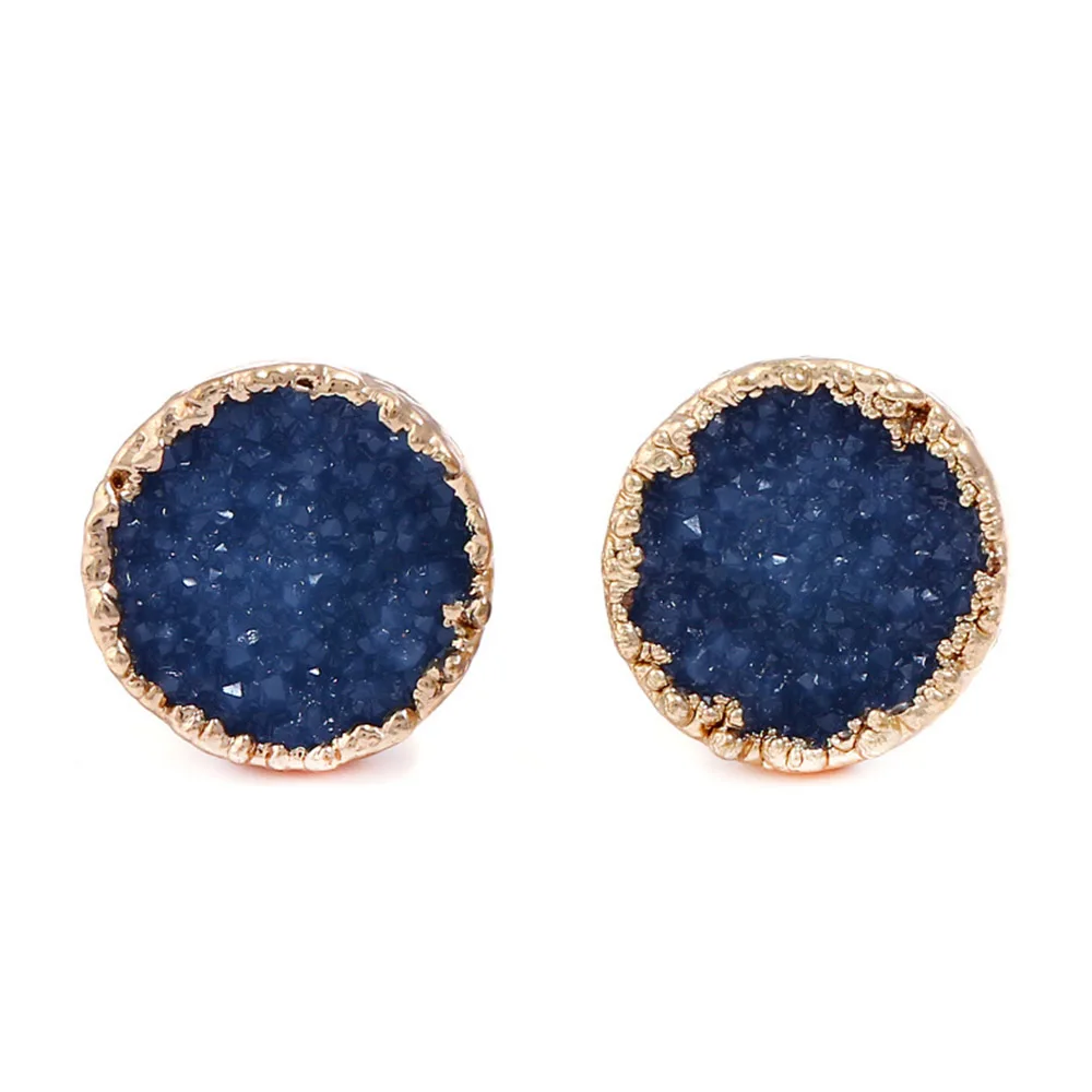 Женские серьги гвоздики с натуральным камнем в европейском стиле|earrings for women