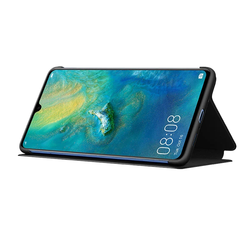 Чехол для HUAWEI Mate 20 Pro X кожаный флип-чехол Smart View Оригинальный чехол с умным окном