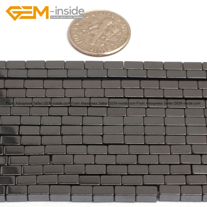 

Gem-inside Natural Rectangle Magnetite Hematite Healing Stone Beads For Jewelry Making Bracelet Necklace 3X5mm 15inches DIY
