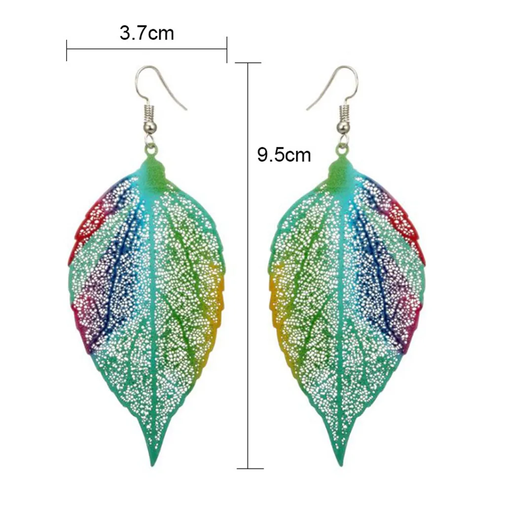 Женские серьги в стиле бохо Разноцветные виде листиков L0711 2019|Серьги-подвески| |