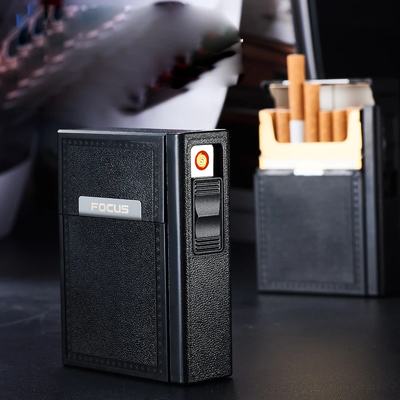 HY043A Креативный новый мужской из нержавеющей стали 20 шт портсигар с USB
