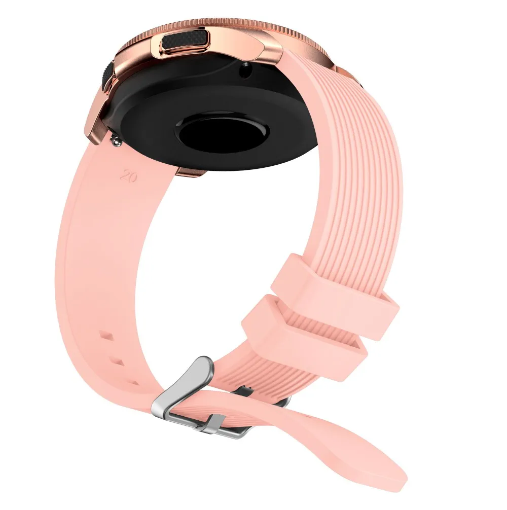 Мягкий силиконовый ремешок для часов samsung Galaxy Watch 42 мм R810 ремешок полосатый резиновый сменный Браслет 20 мм ремешок