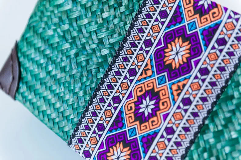 

19 new European and American style grass woven package Thai version of the handbag ladies hand bag travel beach bag