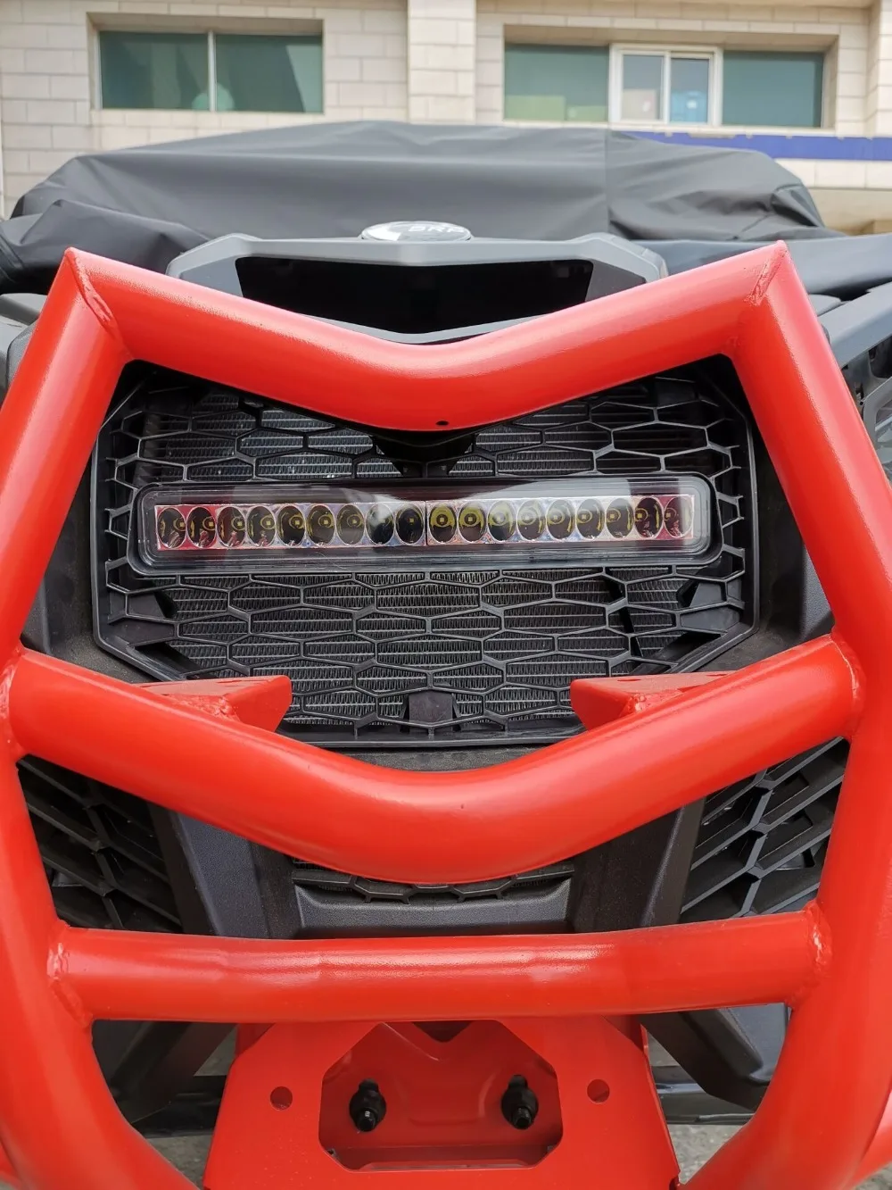 Черная передняя сетчатая решетка с светодиодный подсветкой для can am Maverick X3