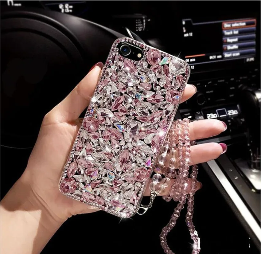 

Phone Case For Samsung GalaxyS8 S9 S10 S20 S21 S22 PLUS Note 8 9 10 20 Luxury Diamond Bling Glitter Rhinestones Soft Case Cover