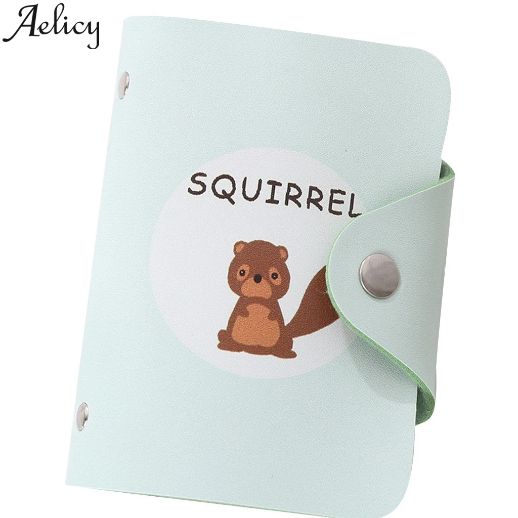 Aelicy модный креативный свежий милый короткий кошелек с животными кожаный