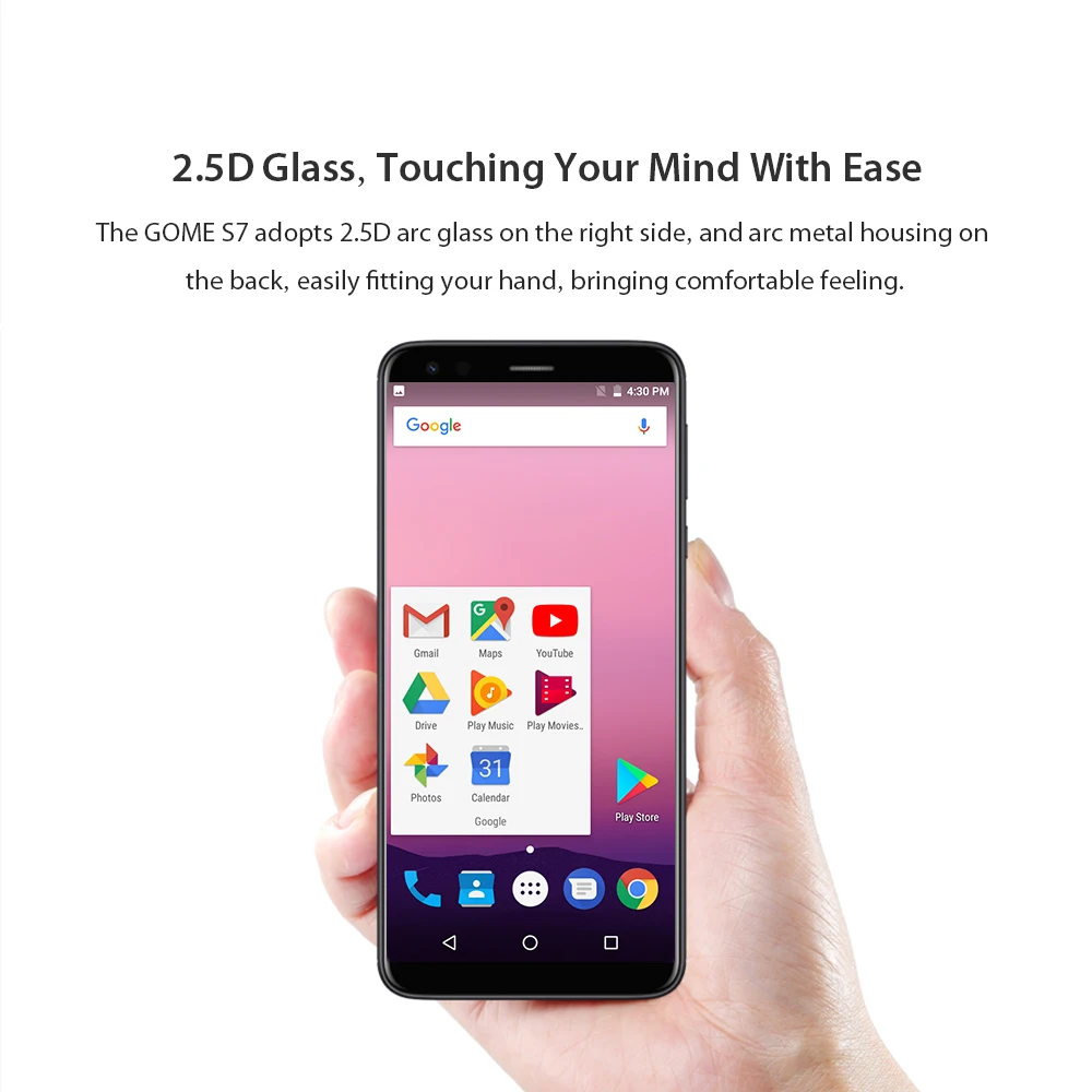 Мобильный телефон GOME S7, 4 ГБ, 64 ГБ, 5,7 дюйма, Восьмиядерный процессор MT6750T, Android 7, две sim-карты, аккумулятор 4000 мАч, смартфон с отпечатком пальца