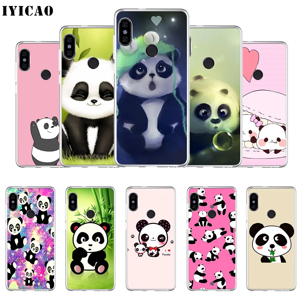 Мягкий силиконовый чехол для телефона IYICAO с милой пандой Xiaomi Mi 9 8 SE 6 A1 A2 Lite F1 MIX2S MIX3