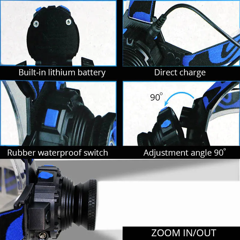 Светодиодная лампа ZOOM Q5 встроенная литиевая батарея водонепроницаемая